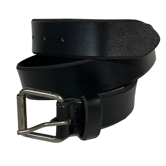 Mens Classic Black Genuine Top‎ Grain Leather Belt Made in Mexico Size 32 - Picture 1 of 6